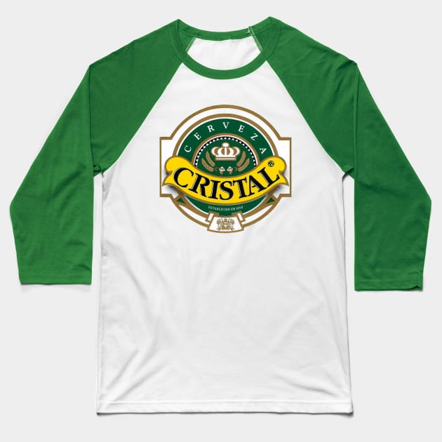 🍺 Cerveza Cristal 🍺 Baseball T-Shirt by INLE Designs